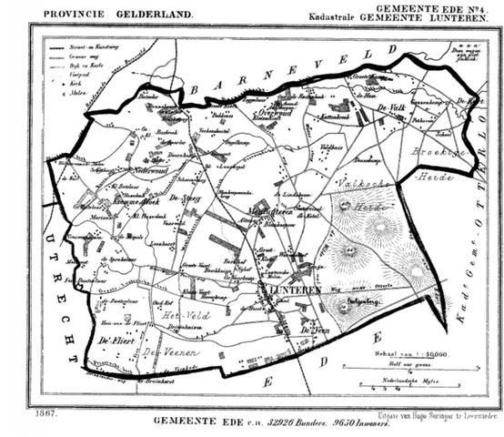 Historische kaart van de gemeente Lunteren